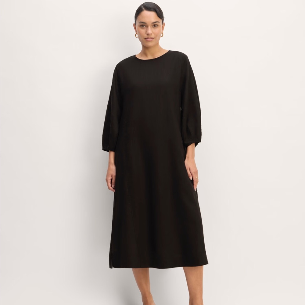 Everlane Black Midi Dress size 4